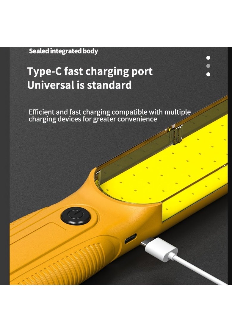 Rechargeable Multi-Functional Work Flashlight with Magnetic Hook