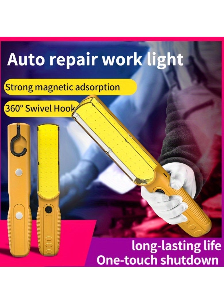 Rechargeable Multi-Functional Work Flashlight with Magnetic Hook