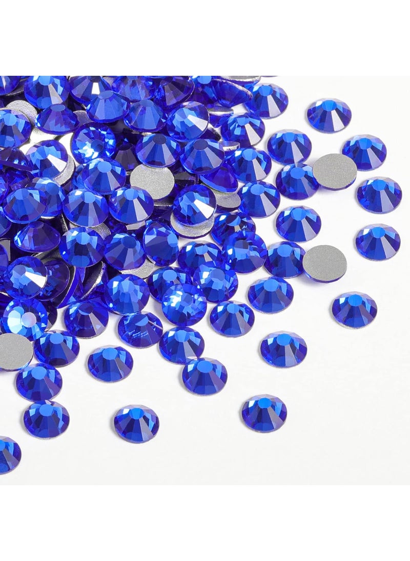 BEADSLAND Beadsland 2880pcs Flat Back Crystal Rhinestones Round Gems for Nail Art and Craft Glue Fix,Sapphire,SS16,3.8-4.0mm 