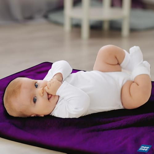 Mee Mee Instadry Cotton Bed Protector Mattress Extra Absorbent, Breathable, Soft and Gentle, Reusable Waterproof Quick Dry Baby Cot Sheet for Infant, 0 to 36 Month,Small, 50x70cm (Green) - Image 2