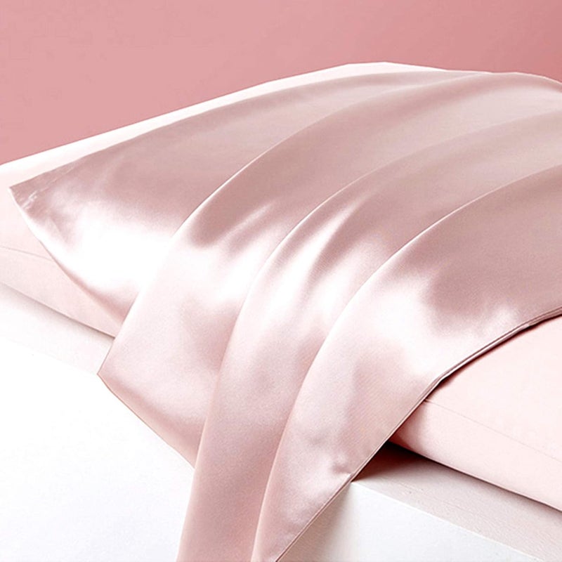 ROSEWARD Pink Silk Pillowcase - Certified 22 Momme Organic Mulberry Silk, Silky Pillow Cases for Beauty Sleep, Anti-Wrinkle, Girly Gifts for Women, Premium Self Care Item, 1 Pc 20"x36" (King, Pink) - Image 4