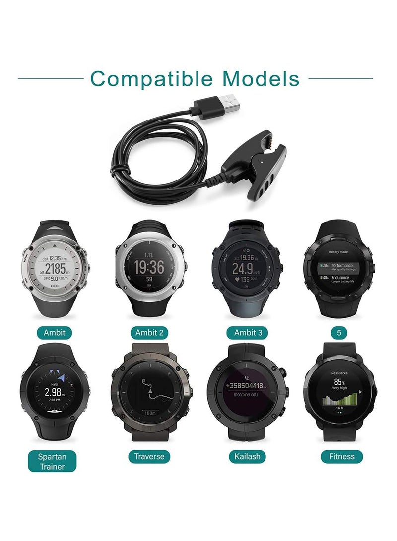 Charger for Suunto 3 Fitness Suunto 5 Traverse Kailash Spartan Trainer Ambit 1 2 3 - USB Charging Cable (100cm)  - Image 2