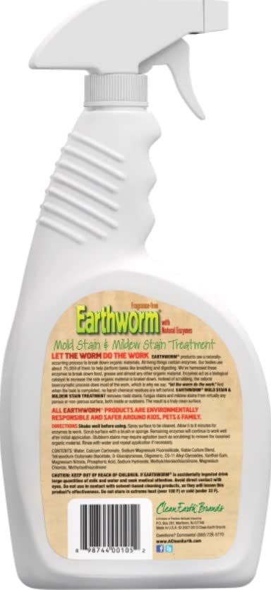 Earthworm Mold Stain and Mildew Stain Treatment - Natural and Family-Safe - 22 oz - Image 2