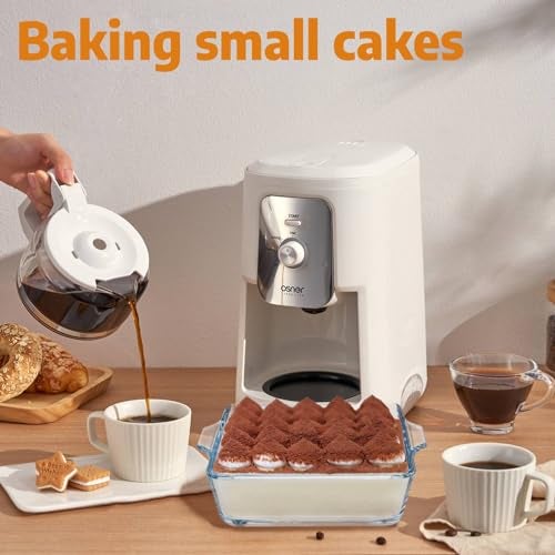 Yomvzake Small Casserole Dish, 5 Inch Glass Square Baking Dish Individual Portion Baking Pan for Oven Microwave Air Fryer Square Egg, Clear Prep Bowls with Handle - Image 5