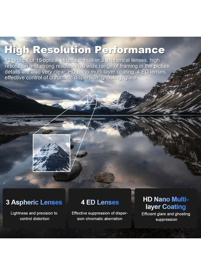 VILTROX عدسة بزاوية واسعة 16 مم f1.8 بؤرة تلقائية لعدسات سوني E، هيكل معدني، طلاء نانو AR، متوافقة مع سوني a7 a7C a7III a7RIII a7RIV a7RV a9 a6100 - Image 2