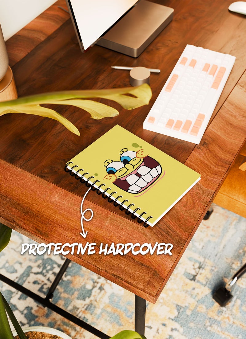 LOUD UNIVERSE Wirebound Spiral Notebook Crazy Spongebob Face Lined Writing Journal - Image 4