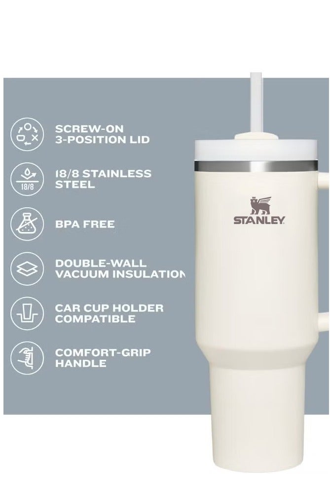 Stanley Quencher H2.0 FlowState Stainless Steel Vacuum Insulated Tumbler with Lid and Straw for Water, Iced Tea or Coffee, Smoothie and More, 40 oz - Image 3