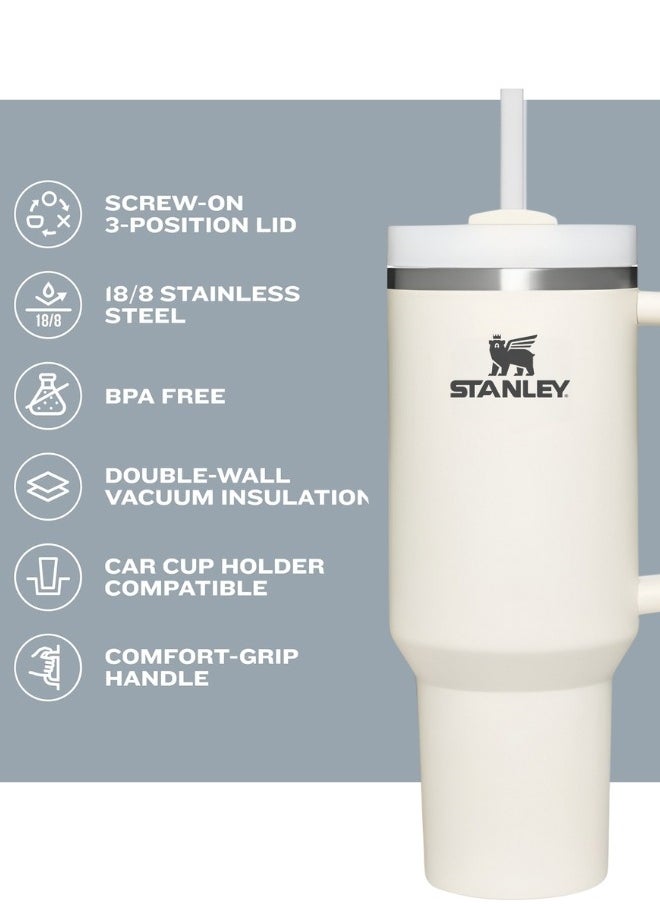 Stanley - Quencher H2.0 FlowState Stainless Steel Vacuum Insulated Tumbler with Lid and Straw for Water, Iced Tea or Coffee, Smoothie and More, 40 oz - Image 1