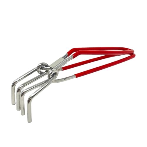 Yoshiva Sandasi for Hot Pot | Utility Pakkad, Stainless Steel Tong Wire | Sansi for Kitchen with Vinyl Coated Handle | Utensil Gripper Pot Lifter (8 inch) - Image 1