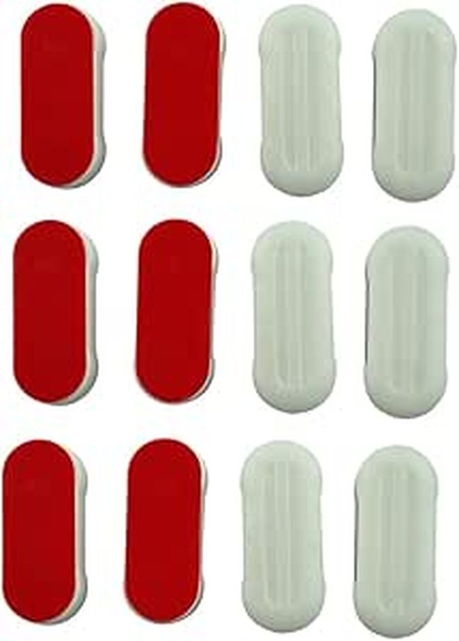 12pcs Toilet Seat Bumper Kit Self Adhesive ABS Plastic TPE Material Easy Installation Protection - Image 1