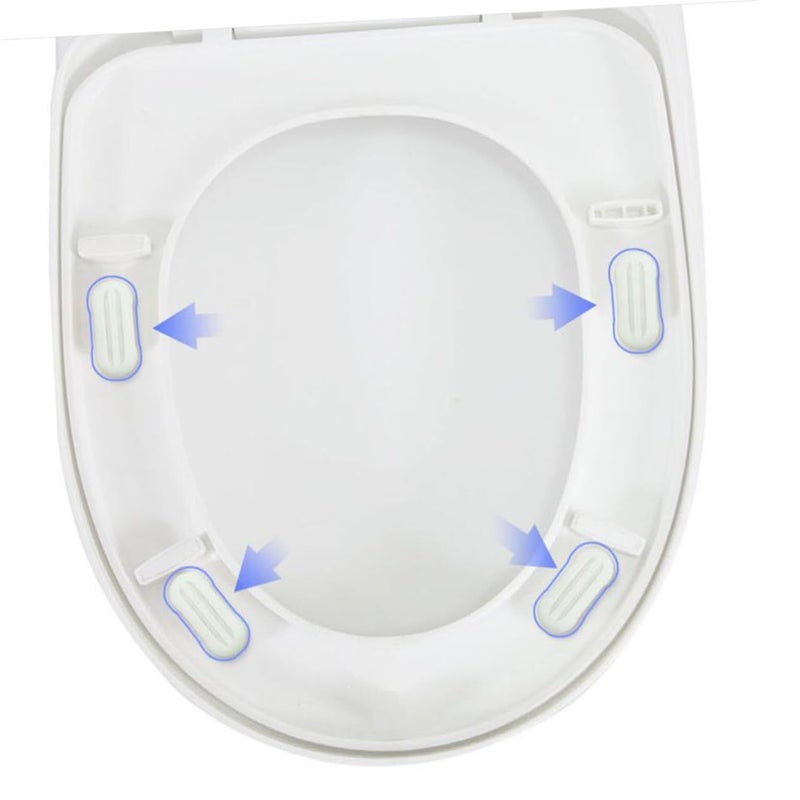 12pcs Toilet Seat Bumper Kit Self Adhesive ABS Plastic TPE Material Easy Installation Protection - Image 4