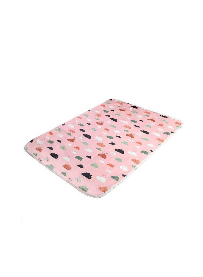 Syga حامي سرير مائي متوسط للأطفال SYGA قطعة واحدة، ورقة جافة قابلة للغسل وإعادة الاستخدام_سحابة وردية - Image 1