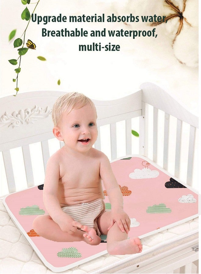 Syga حامي سرير مائي متوسط للأطفال SYGA قطعة واحدة، ورقة جافة قابلة للغسل وإعادة الاستخدام_سحابة وردية - Image 2