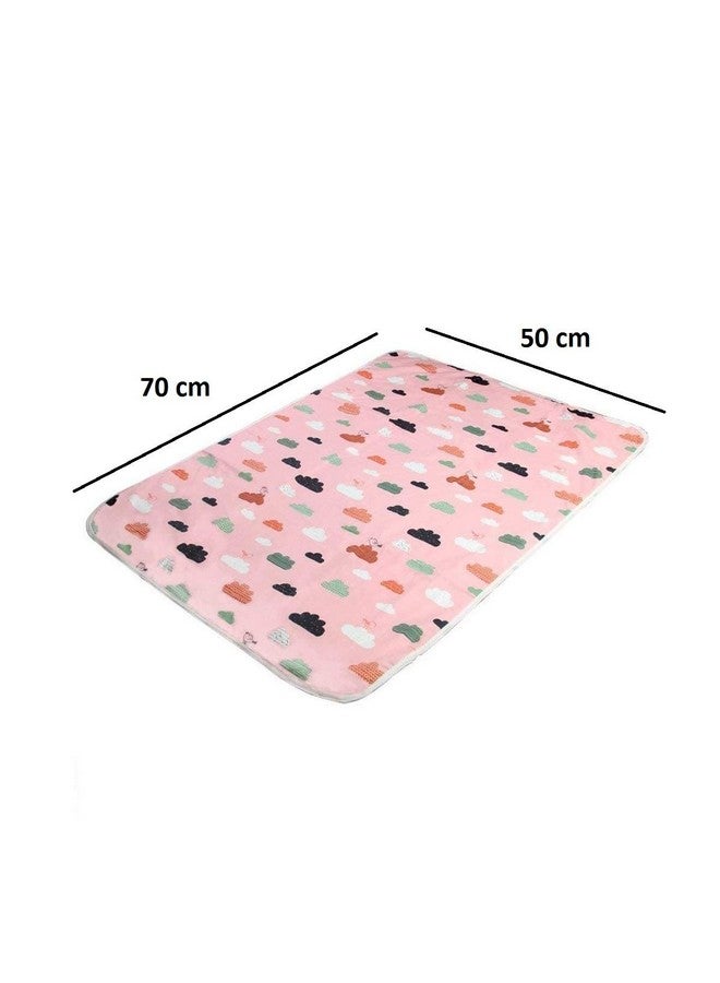 Syga حامي سرير مائي متوسط للأطفال SYGA قطعة واحدة، ورقة جافة قابلة للغسل وإعادة الاستخدام_سحابة وردية - Image 5