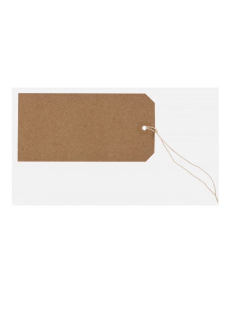 TIGER Box of 1000 Buff Strung Tags 120 x 60mm - Image 1