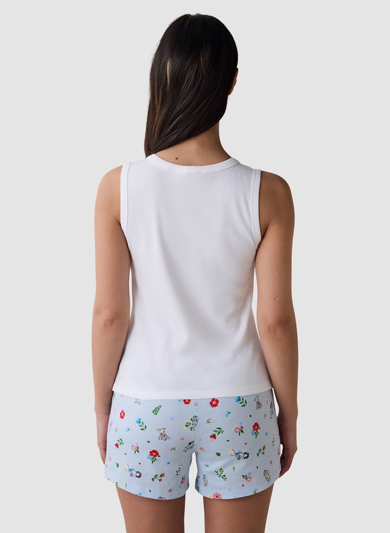 Penti Cotton White And Blue Pyjama Set - Image 2