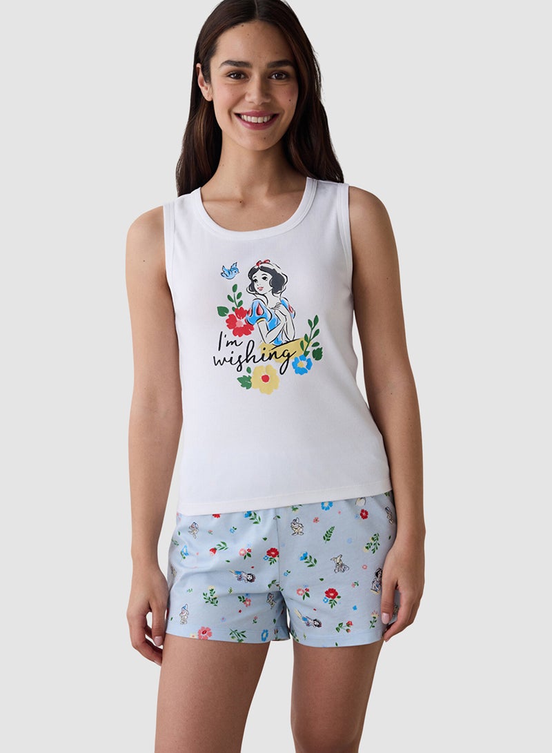 Penti Cotton White And Blue Pyjama Set - Image 1