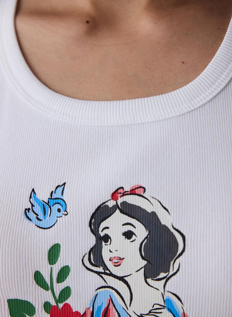 بنتي طقم بيجاما قطن أبيض وأزرق - Image 3