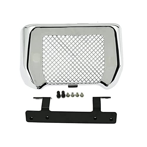 HDBUBALUS Motorcycle Oil Cooler Cover Case with Bracket Fit for Harley Touring Road King Road Street Glide FLHR FLHX 2017-2025 Chrome - Image 1