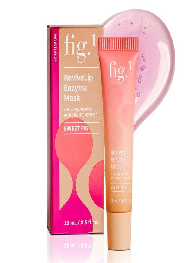 Fig.1 ReviveLip Enzyme Mask | Hydrating Lip Balm for Dry Flaky Lips – Vegan Moisturizing Lip Treatment with Papain & Hyaluronic Acid | Overnight Lip Mask | Lip Moisturizer for Sensitive Skin 0.5 oz - Image 1