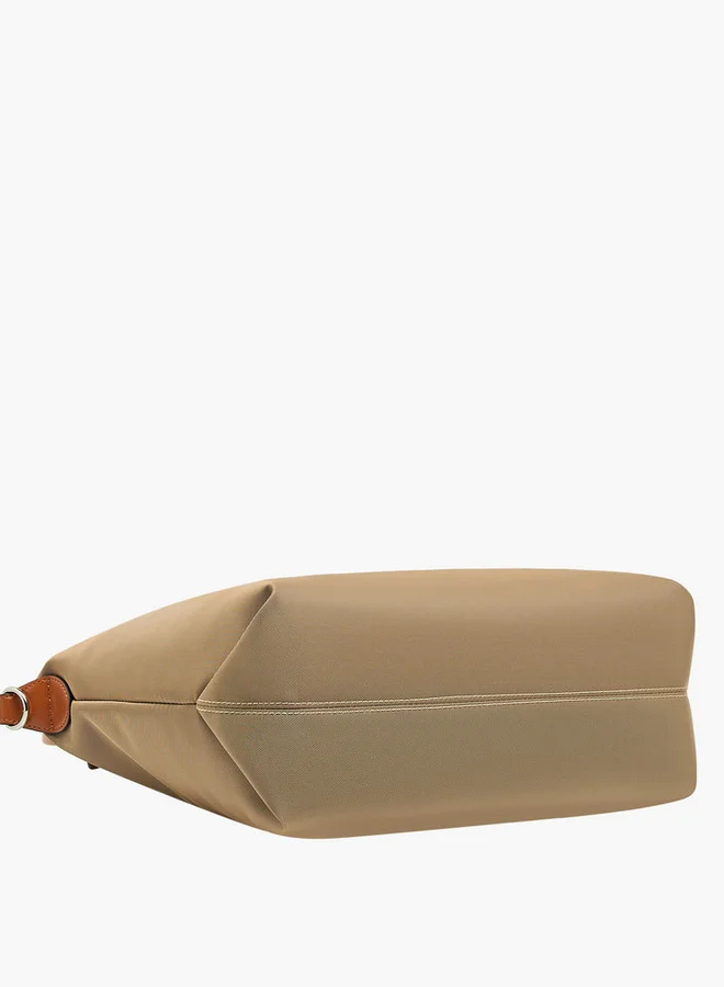 Celeste Solid Tote Bag with Button Closure and Double Handle
