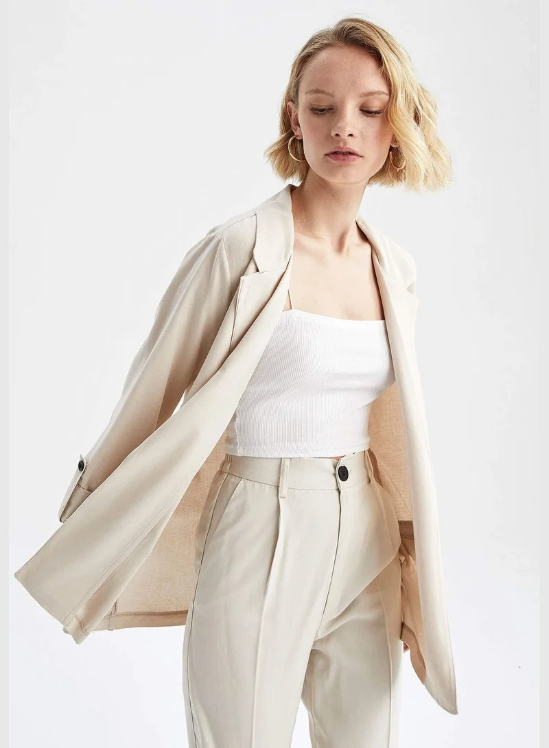 DeFacto Regular Fit Long Sleeve Blazer Jacket