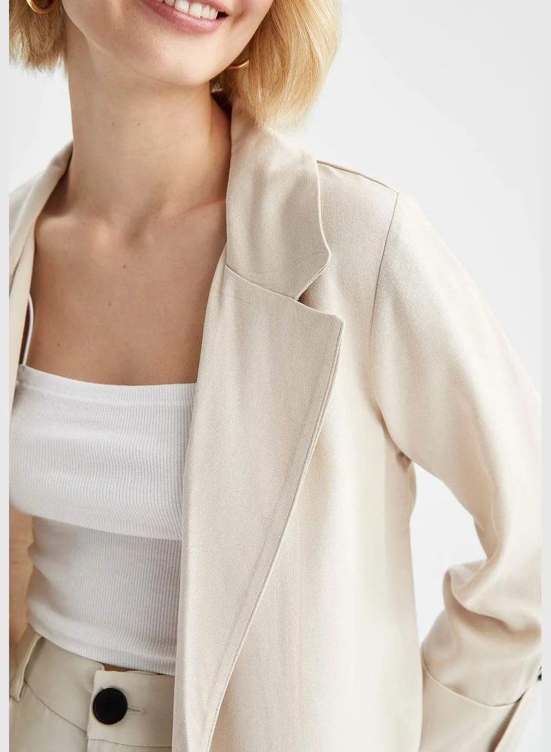 DeFacto Regular Fit Long Sleeve Blazer Jacket