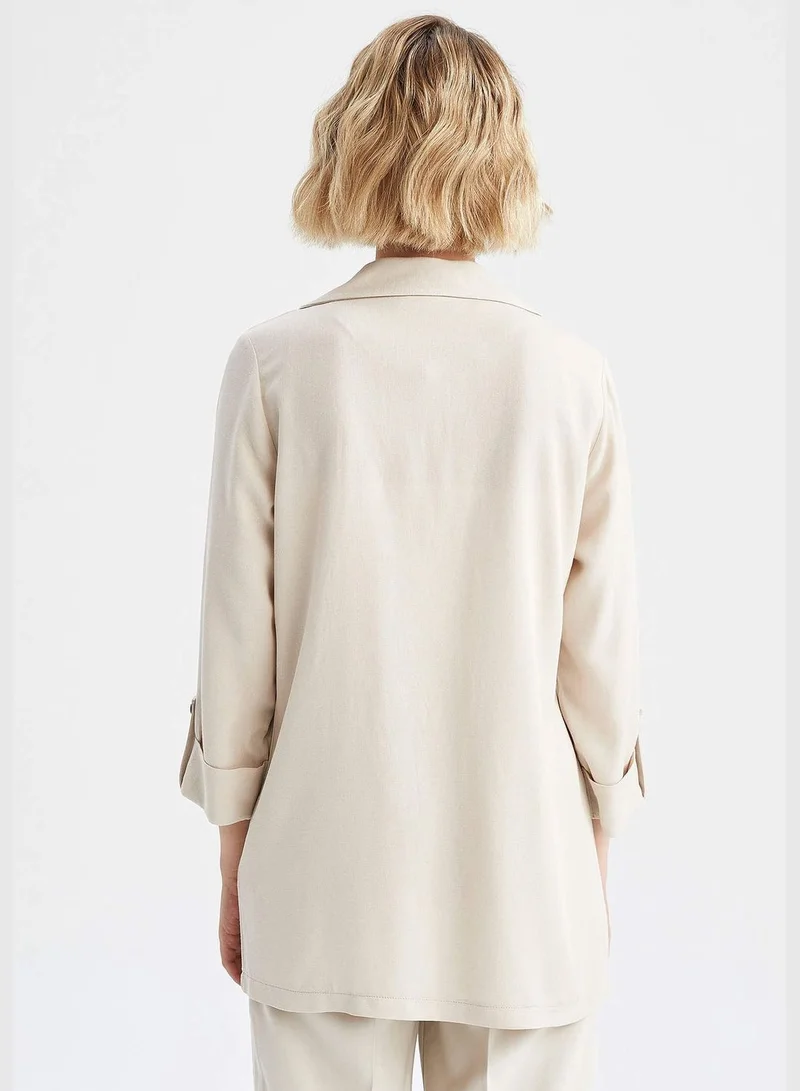 DeFacto Regular Fit Long Sleeve Blazer Jacket