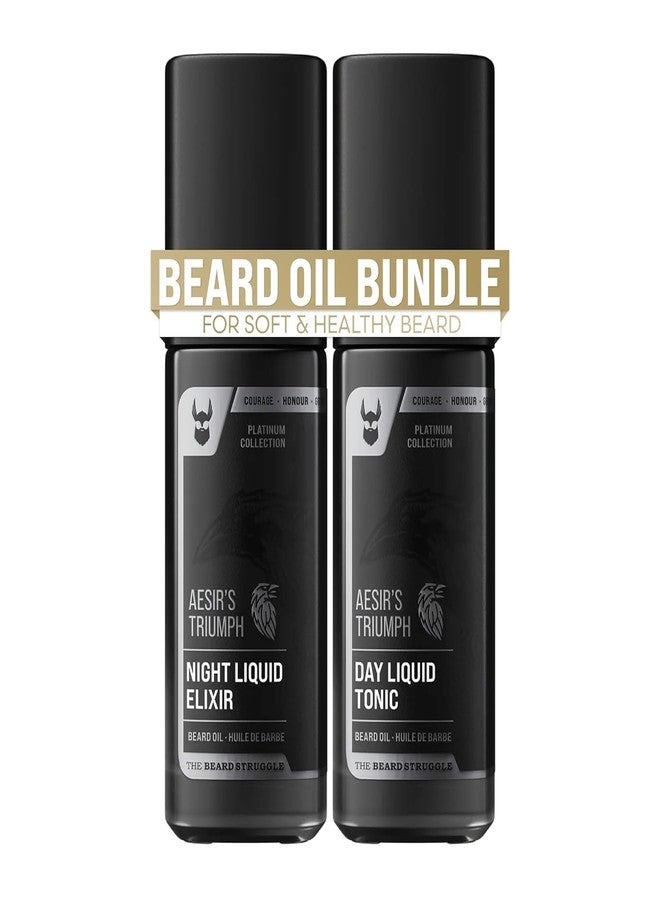 The Beard Struggle Tonic + Elixir Beard Oil Bundle - Platinum Collection - Grooming Beard Oil - Softens, Moisturizers, and Strengthens Beard Growth - Pack of 2, Aesir's Triumph - Image 1