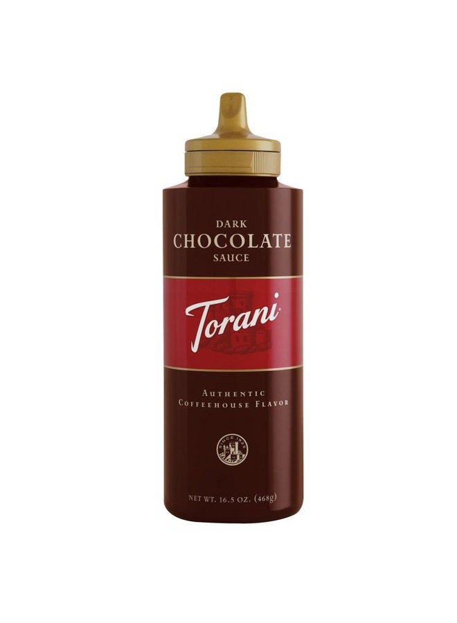 Torani Dark Chocolate Sauce, 16.5-ounce Squeeze Bottles (Pack of 6) - Image 1