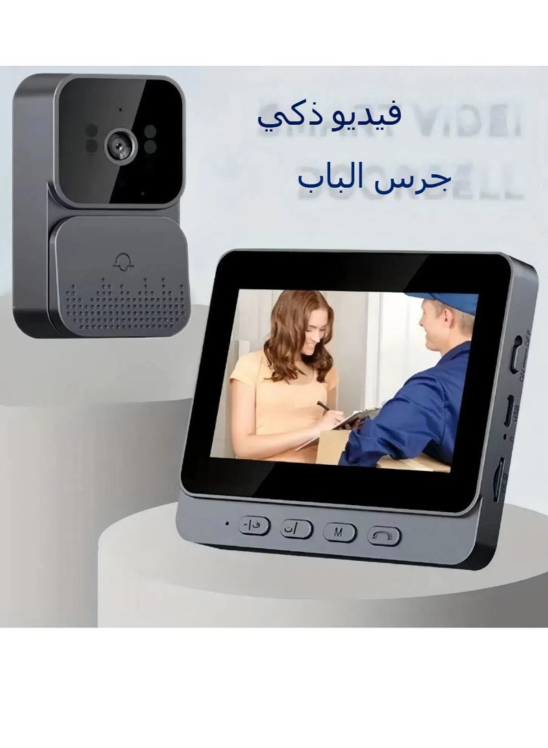 General Home smart visual cat eye camera electronic video doorbell with screen monitoring video doorbell M10 video doorbell + screen (64G memory)  - Image 3
