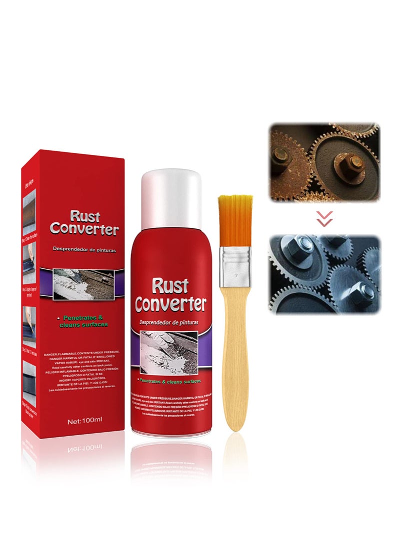 KASTWAVE Car Rust Remover, Multipurpose Rust Remover, Car Chassis Rust Converter, Water-based Metal Rust Remover, Rust Inhibitor, Anti Rust Remover for Car Truck with Brush (100ML)  - Image 1