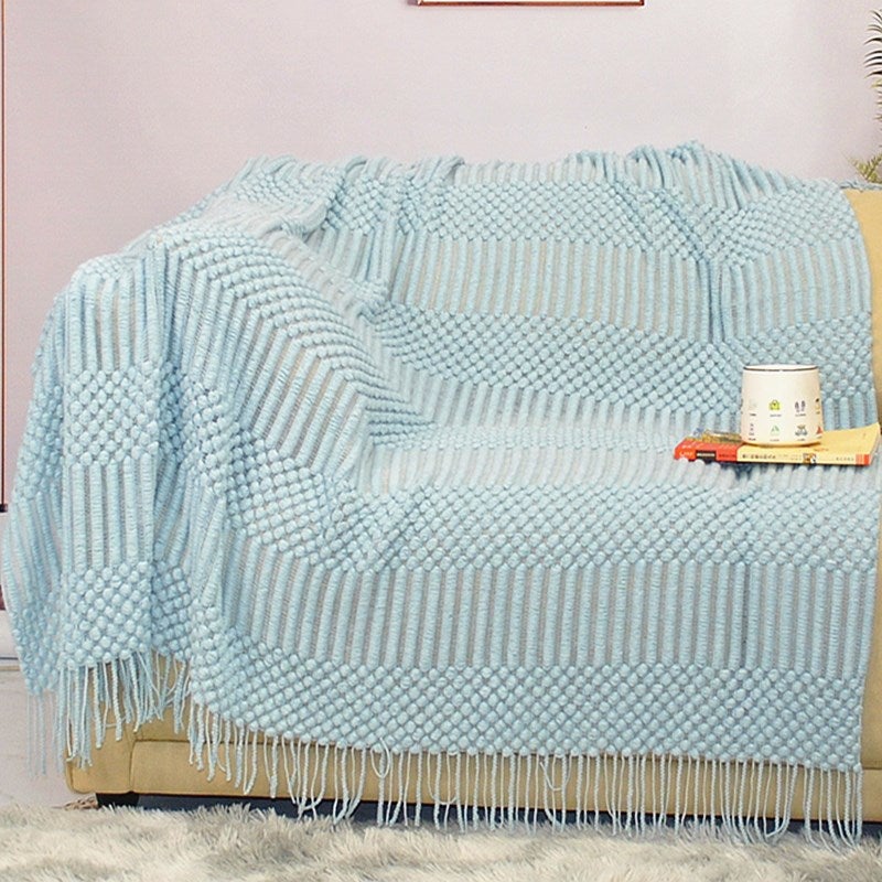 Carefully Selected Internet Celebrity Knitted Blanket Nordic Casual Sofa Blanket Light Luxury B&B Bed Towel Bubble Blanket - Image 5