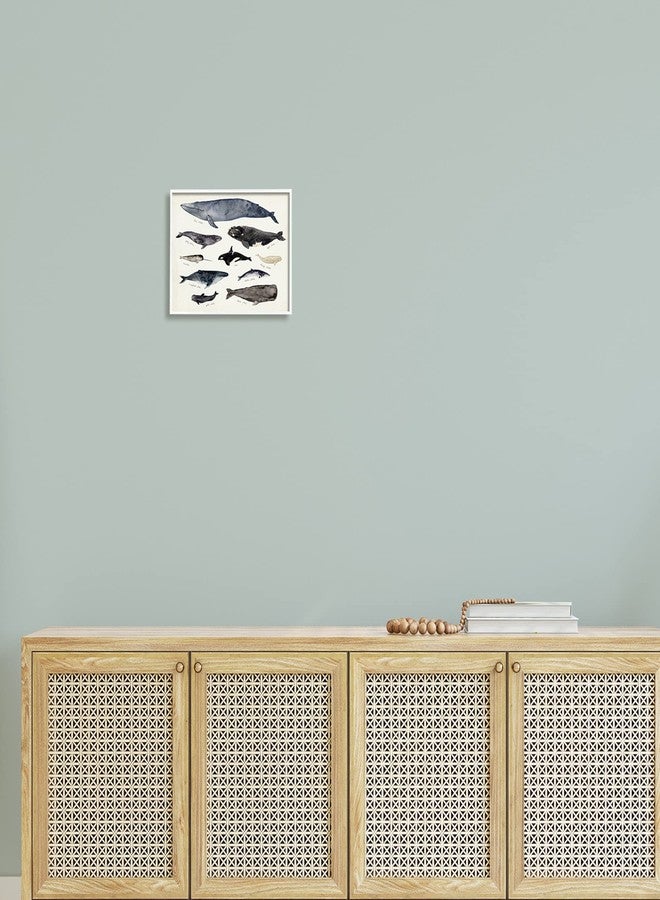 Stupell Industries Vintage Nautical Chart of Whales Ocean Life, Design by Victoria Barnes - Image 2