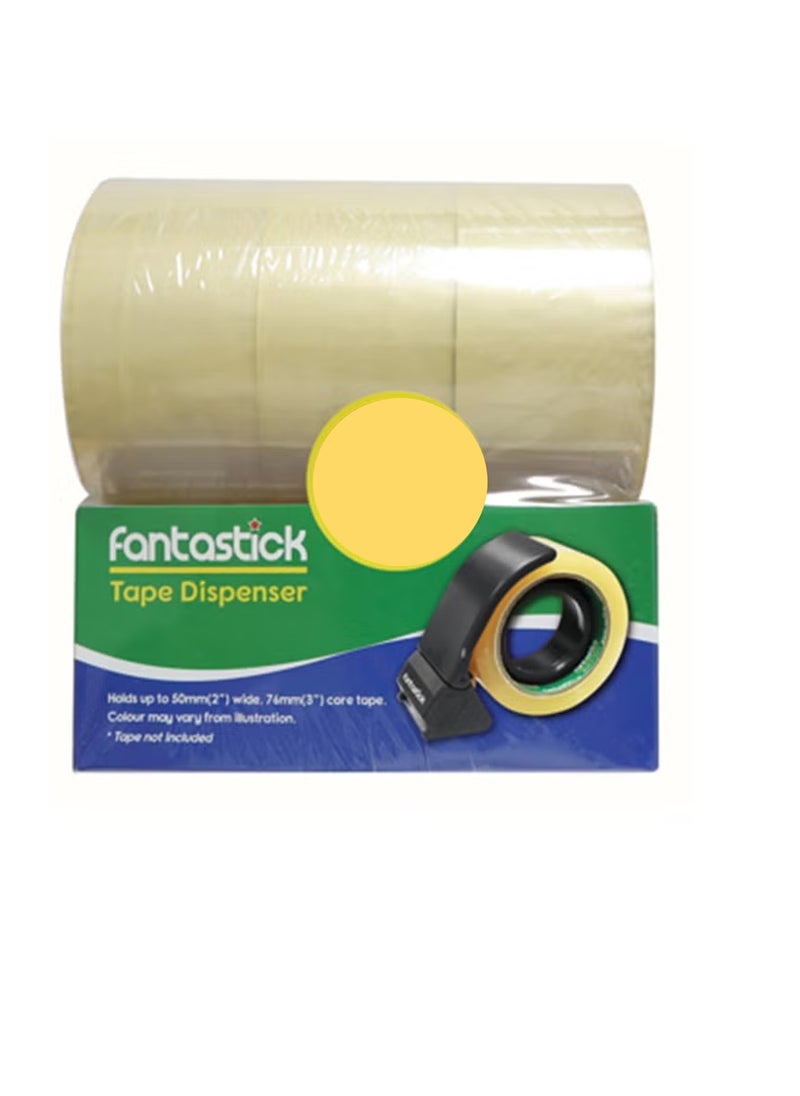 Fantastick 3-Piece Clear Packing Tape 2 Inch Width With Packing Tape Dispenser  - Image 1