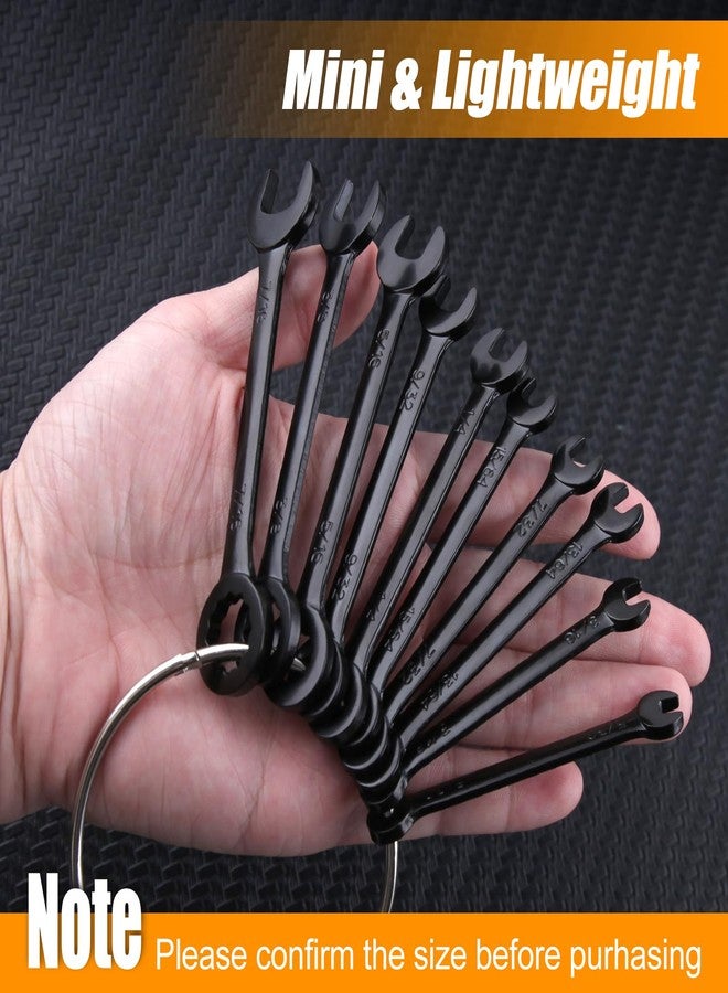 مجموعة مفاتيح ربط صغيرة من ليونتول، مكونة من 20 قطعة، بمقاسات مترية وSAE، 4 مم - 11 مم و5/32 بوصة - 7/16 بوصة، مجموعة مفاتيح ربط مركبة مفتوحة وصندوقية، مفتاح ربط صغير فائق النحافة مع حقيبة بسحاب وحلقة مفاتيح، لون أسود - Image 5