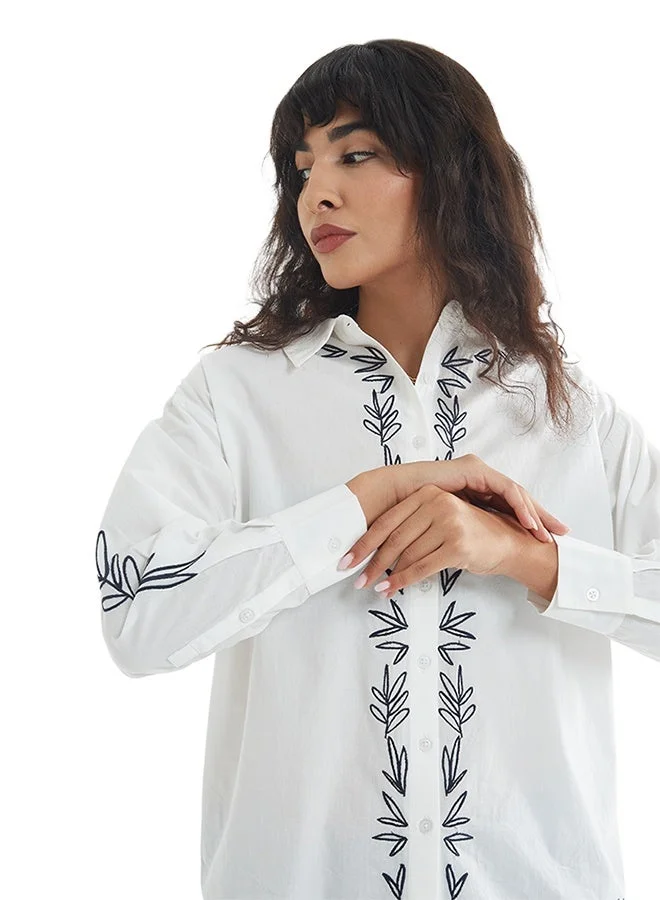 Asharae  Women's Full Sleeve Button Down Shirt Comfortable Material, Breathable Daily Wear, Casual Fashion Outfit, Special Occasion Outfit, Trendy & Chic Apparel for Women | Best Price UAE