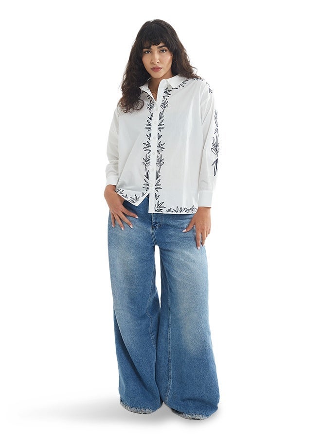 اشاراي قميص نسائي بأزرار وأكمام كاملة - Image 5