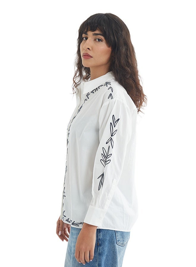 اشاراي قميص نسائي بأزرار وأكمام كاملة - Image 3