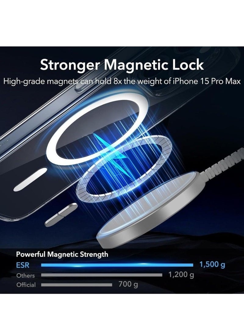 2 Pack For IPhone 15 Pro Max Case Compatible With MagSafe A-Grade Protection Yellowing Resistant Scratch-Resistant Back Magnetic Phone Cover For IPhone 15 Pro Max  - Image 2