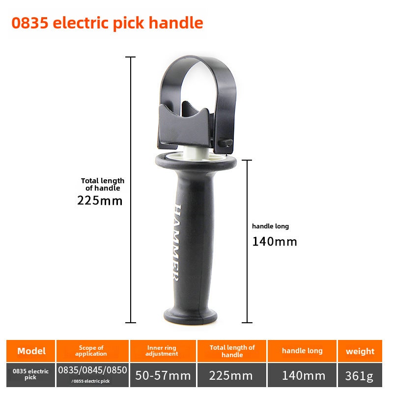 Electric Hammer Drill Side Handle 0835 electric pick handle [thickening]] 
