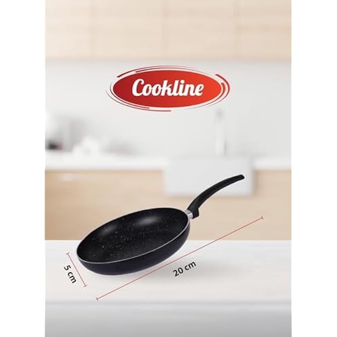 Cookline Pressed Aluminum NonStick Fry Pan 20Cm Black With White Dots Induction Compatible Easy Clean - Image 4