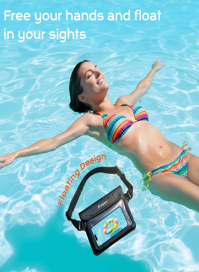Rynapac IPX8 Waterproof Fanny Pack, [Up to 8.5"] Waist Bag for Women, Floating Phone Pouch Dry Bag for iPhone 17 16 15 Pro Max, Passport, Wallet, Card, Travel Beach Kayaking Boating Essentials, 2 Pack - Image 3