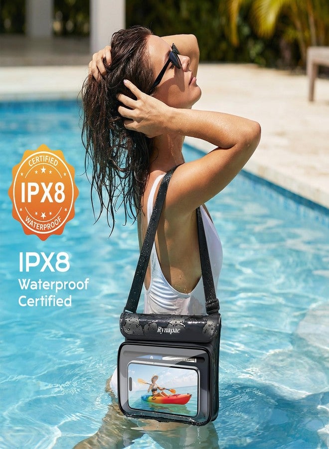 Rynapac IPX8 Waterproof Fanny Pack, [Up to 8.5"] Waist Bag for Women, Floating Phone Pouch Dry Bag for iPhone 17 16 15 Pro Max, Passport, Wallet, Card, Travel Beach Kayaking Boating Essentials, 2 Pack - Image 2