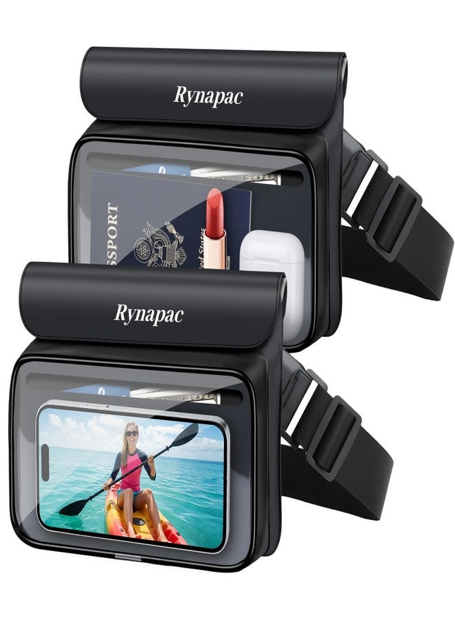 Rynapac IPX8 Waterproof Fanny Pack, [Up to 8.5"] Waist Bag for Women, Floating Phone Pouch Dry Bag for iPhone 17 16 15 Pro Max, Passport, Wallet, Card, Travel Beach Kayaking Boating Essentials, 2 Pack - Image 1