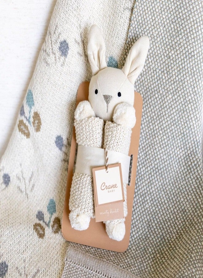 Crane BABY Crane Ollie The Bunny Lovey: 100% Organic Cotton Security Blanket - Image 4