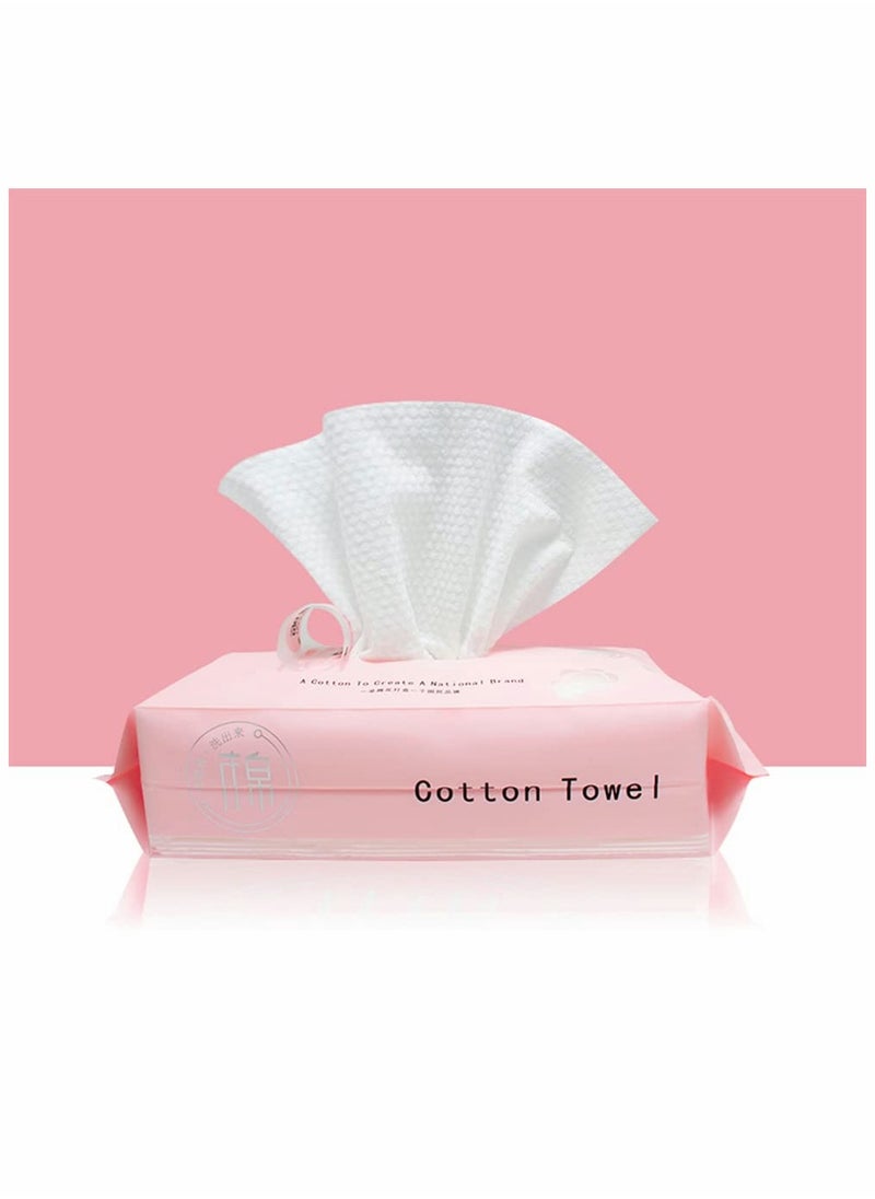 SYOSI - Deeply Cleansing Disposable Face Towel Cotton Tissue Cotton Facial Dry Wipes 60 Count for Skin Care Wipes Face Wipes and Facial Cleansing - Image 1
