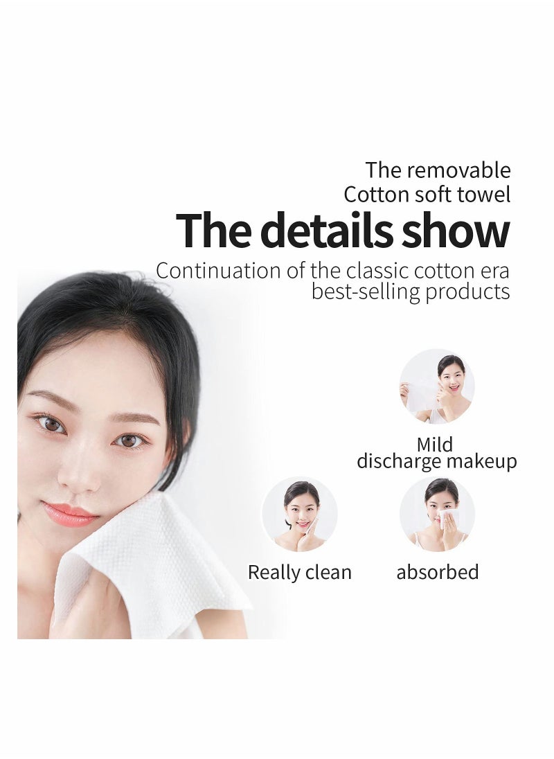 SYOSI - Deeply Cleansing Disposable Face Towel Cotton Tissue Cotton Facial Dry Wipes 60 Count for Skin Care Wipes Face Wipes and Facial Cleansing - Image 1