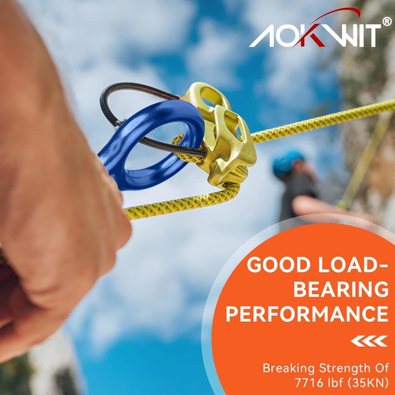AOKWIT Rescue Figure 8 Descender Climbing Gear Downhill Equipment 35KN/3500kg 7075 Aluminum Alloy Rigging Plate for Climbing Belaying and Rappeling Device - Image 3