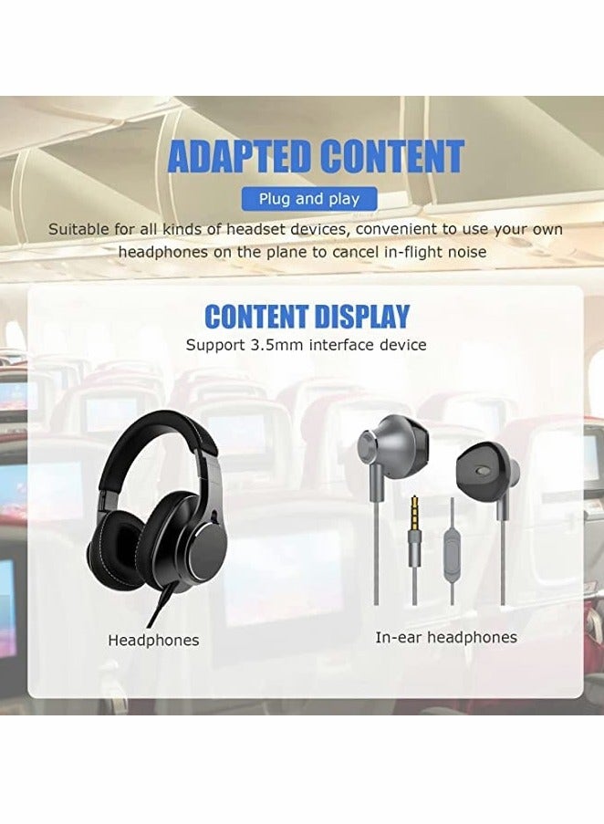 Airplane Headphone Adapter, 4 Pcs Airline Flight Headphone Converter Gold Plated 3.5mm Male to 3.5mm Female Stereo Aux Jack Headphone Adapter Compatible with More Headphones - Image 5